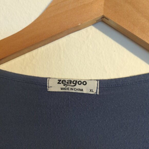 Zeagoo Short Sleeve V-Neck Twist Knot Blouse Size XL - Picture 3 of 8